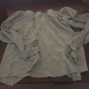 NWOT Green off the shoulder top